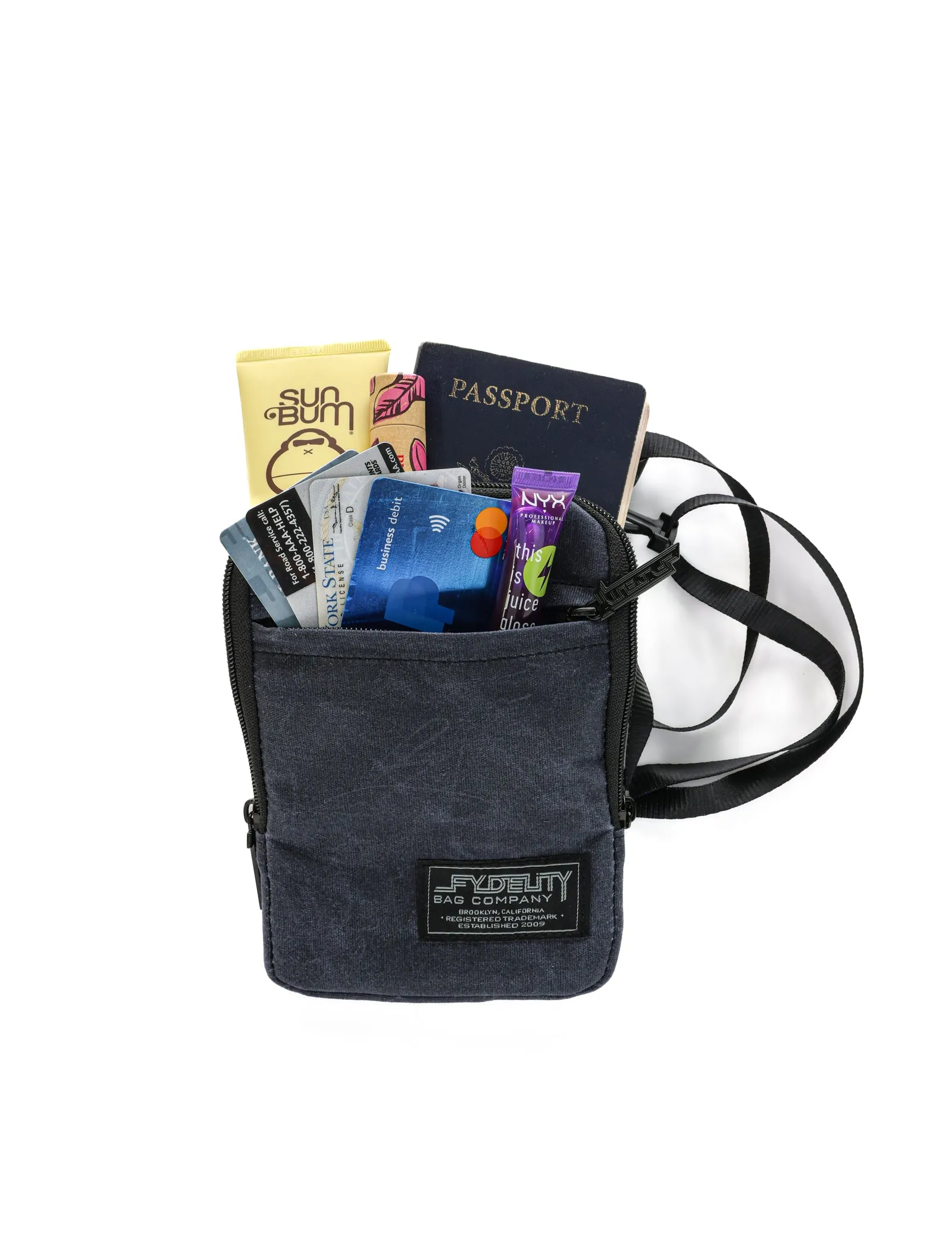 Slim Shady Bag | Crossbody | Waxed Cotton Black