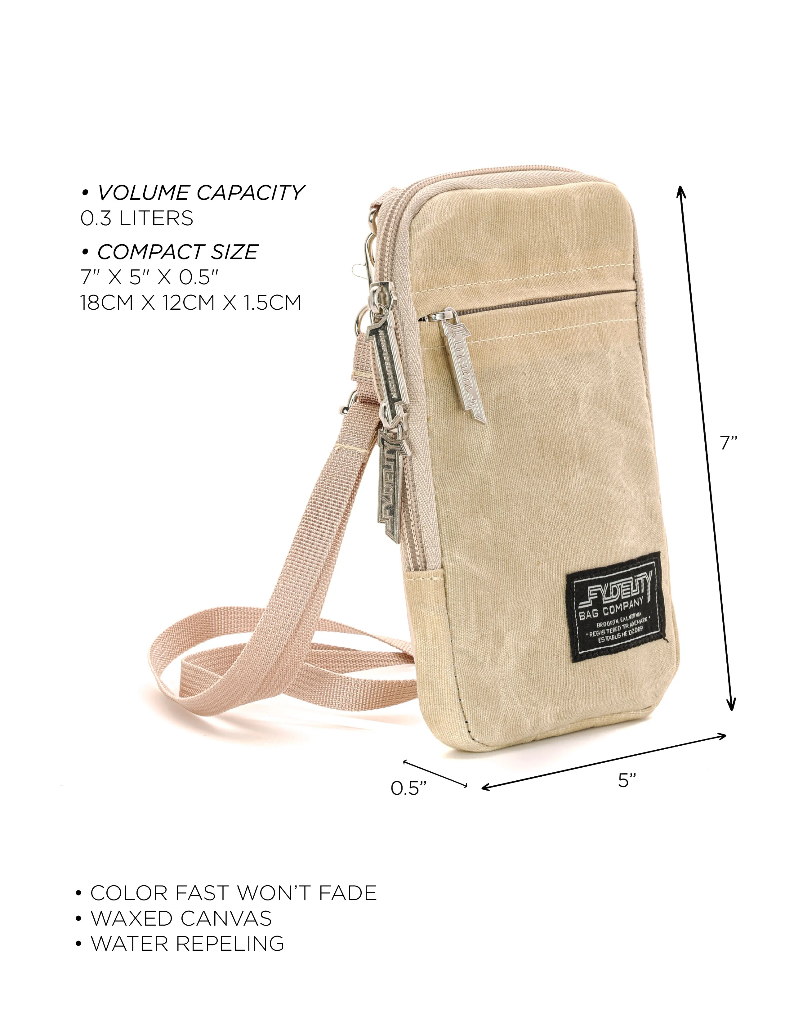 Slim Shady Bag | Crossbody | Waxed Cotton Bone