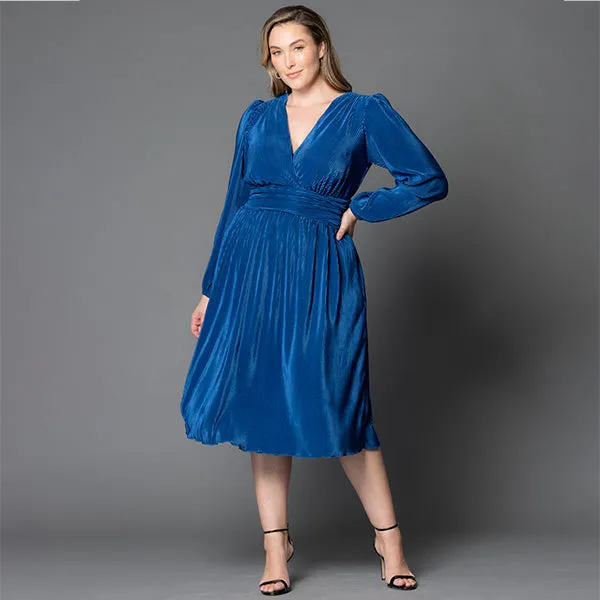 Sophie Long Sleeve Pleated Cocktail Dress - Sale!