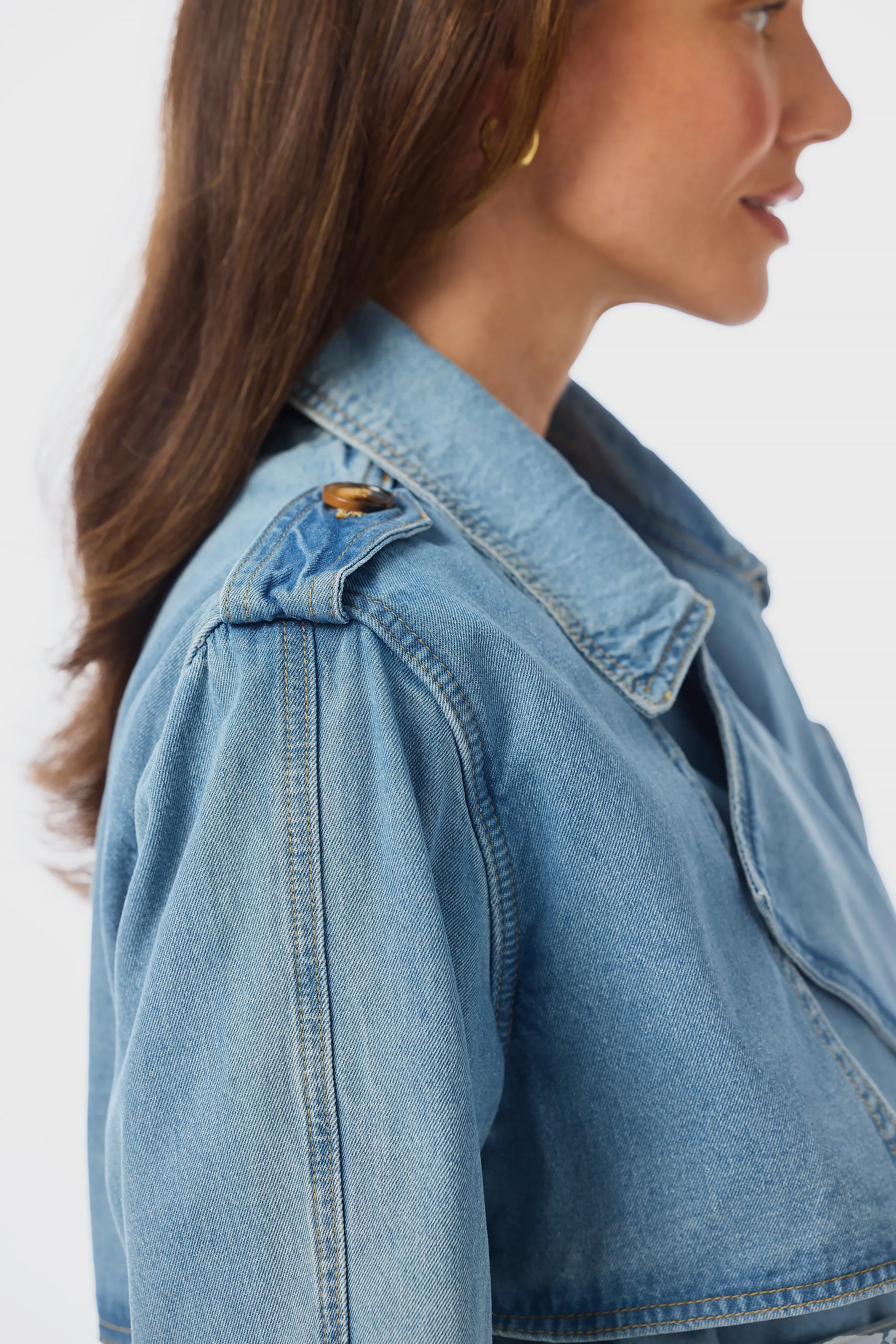 Trench Coat - Mid Blue Wash
