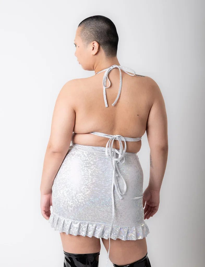 TRIANGLE WRAP TOP - LILAC PIXIE DUST