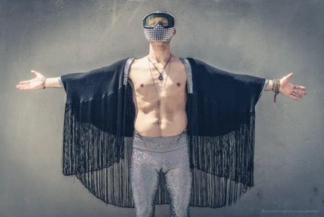 Urban Cosmic Shaman Crop Fringe Tunic