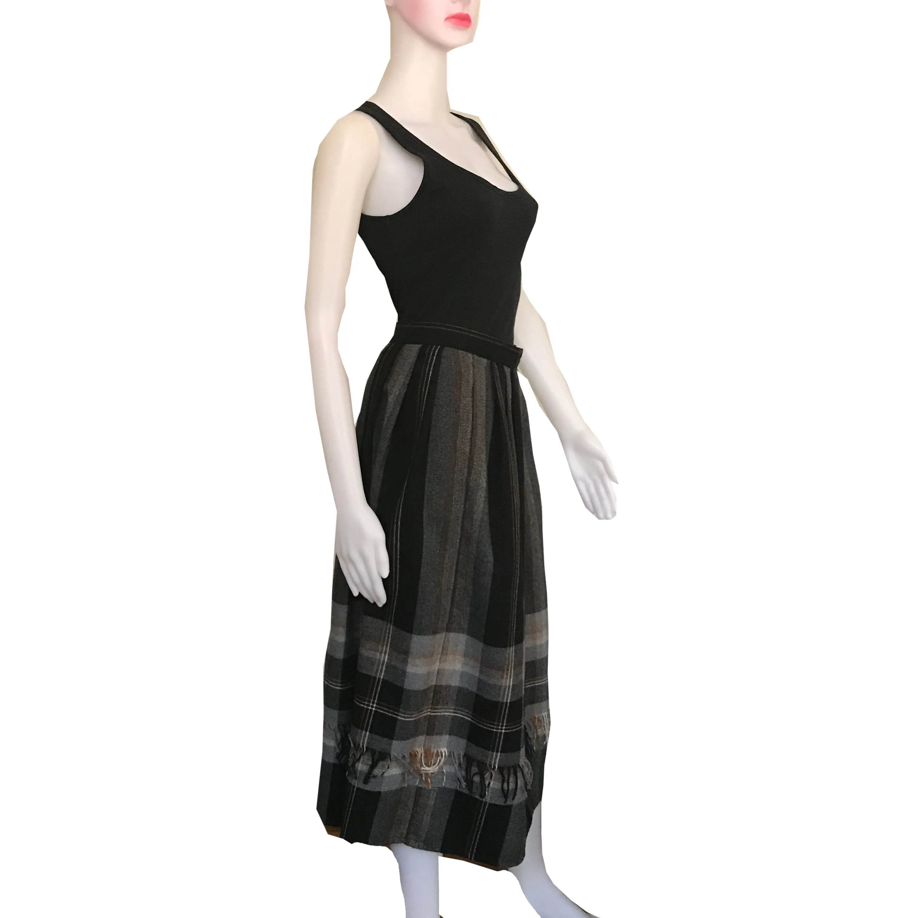 Vintage 1970s Evelyn De Jonge Plaid Skirt