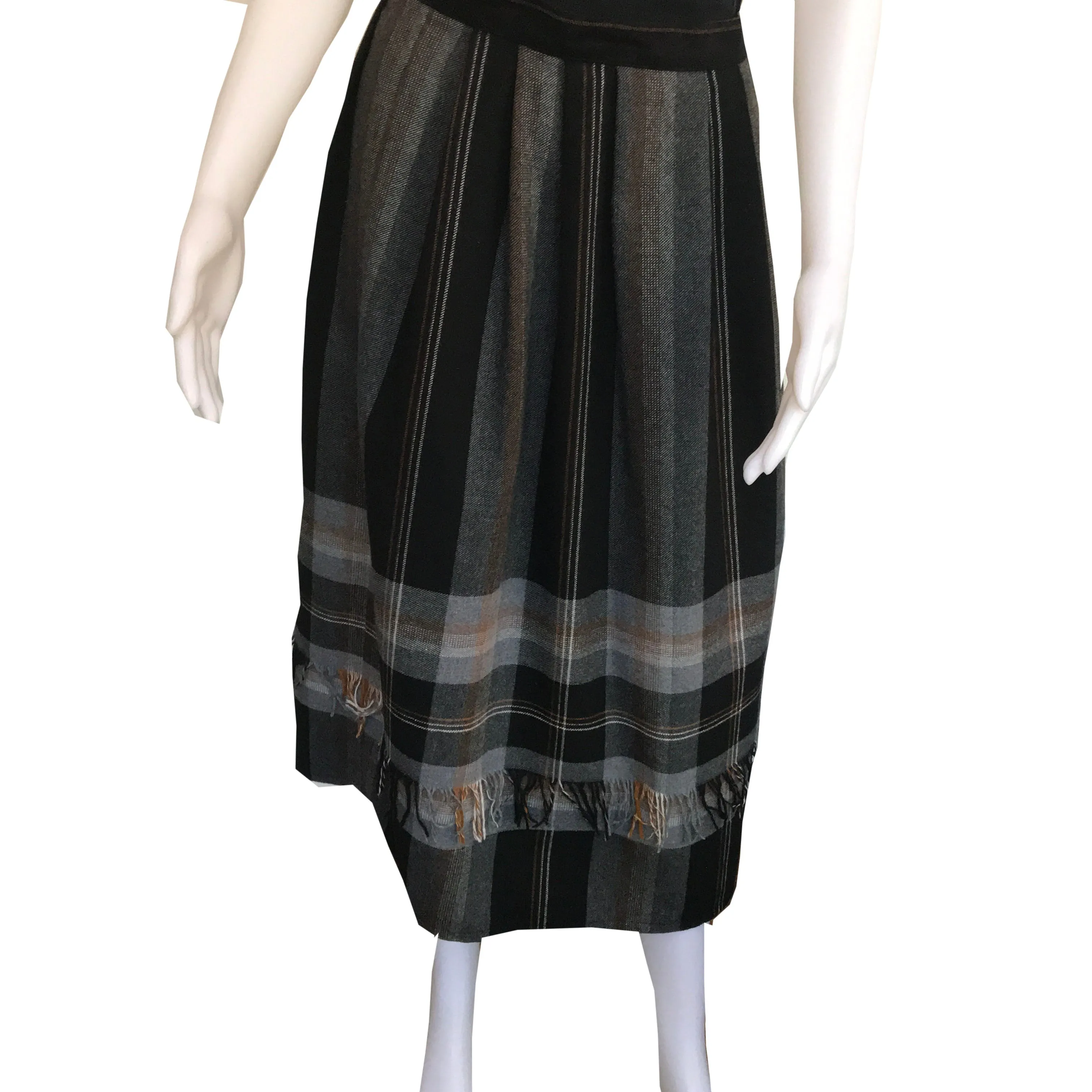Vintage 1970s Evelyn De Jonge Plaid Skirt