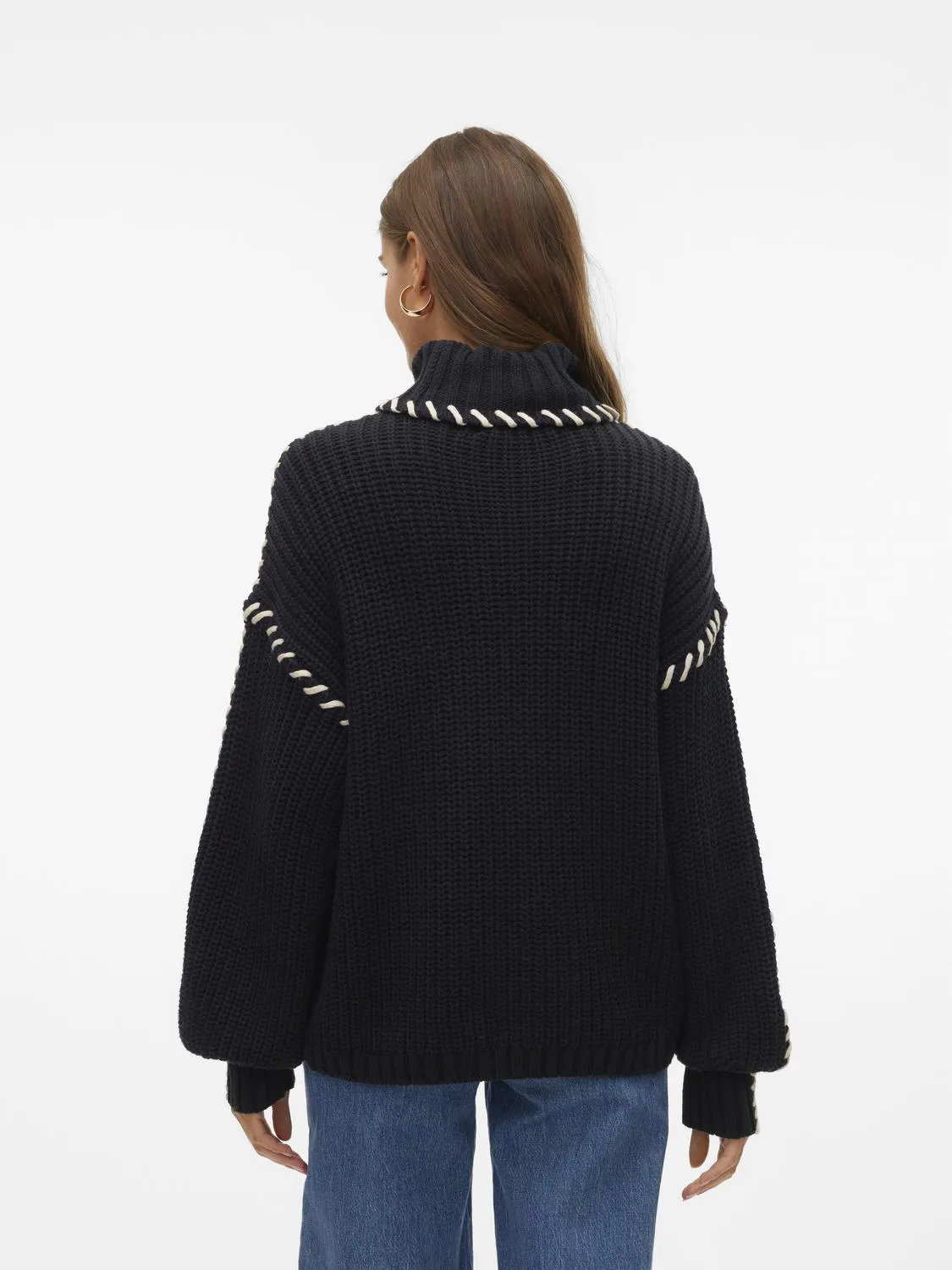 VMNEWCREAM LS ROLLNECK PULLOVER BOO