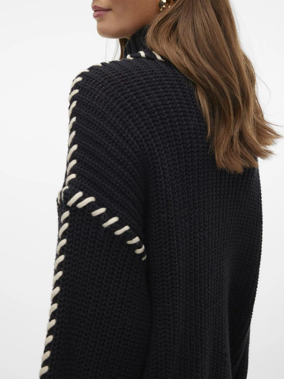 VMNEWCREAM LS ROLLNECK PULLOVER BOO