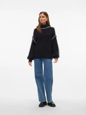 VMNEWCREAM LS ROLLNECK PULLOVER BOO