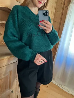 Vtg Green Jumper