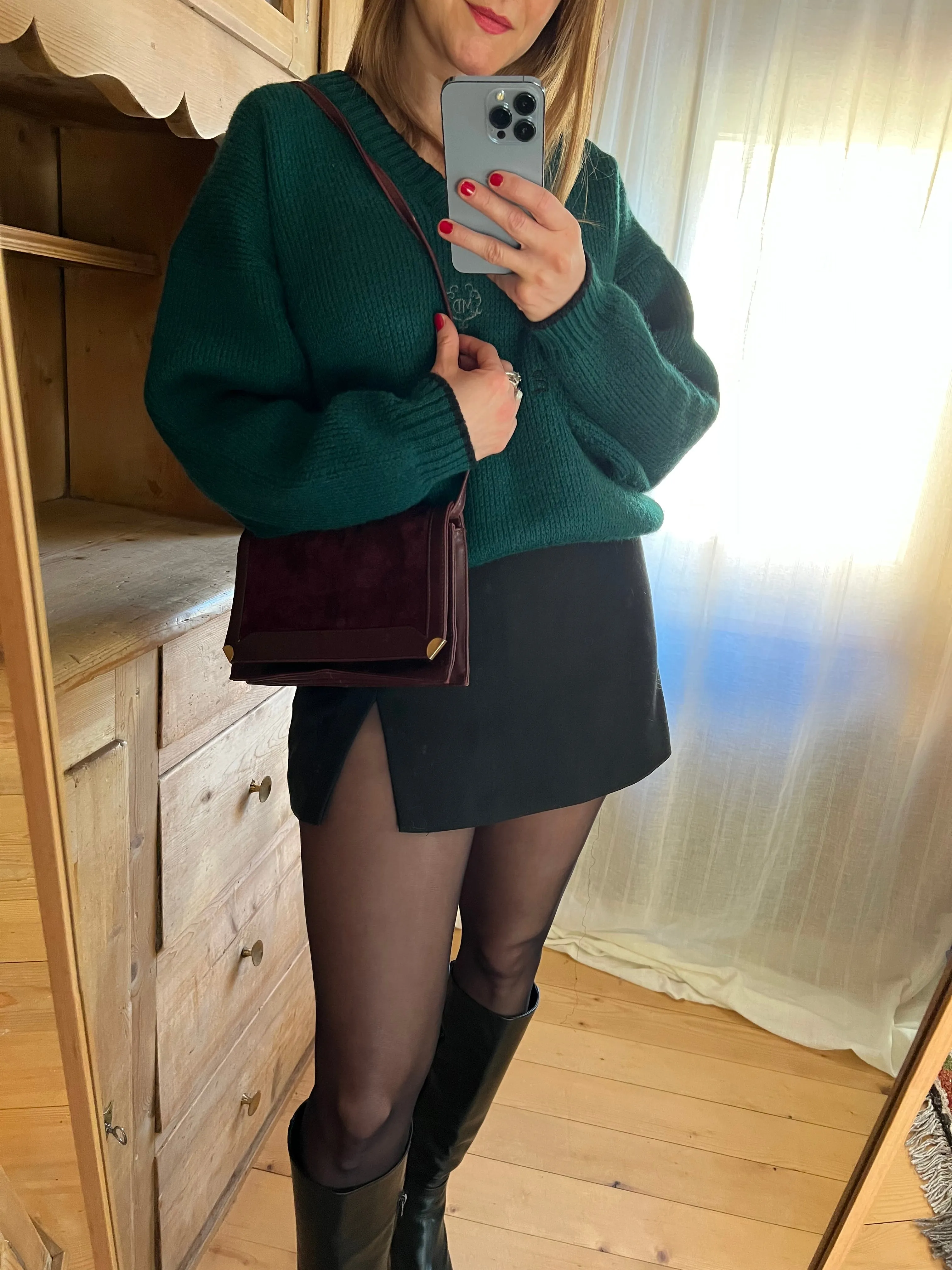 Vtg Green Jumper