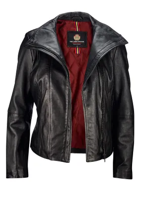 Women's Leather Moto Jacket