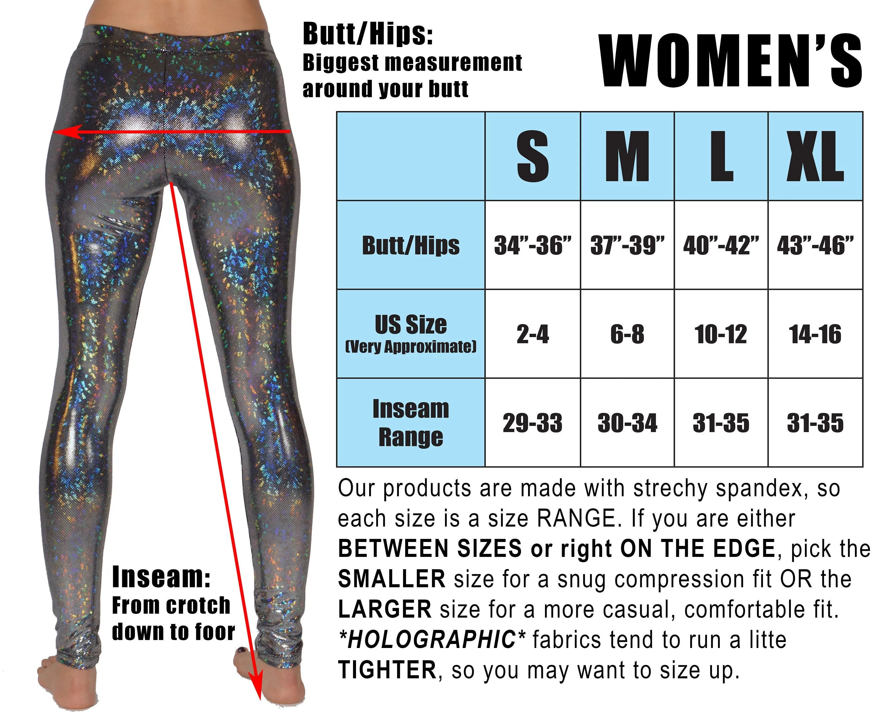 Women's Rainbow Geo Holographic Leggings - Unicorn Rainbow